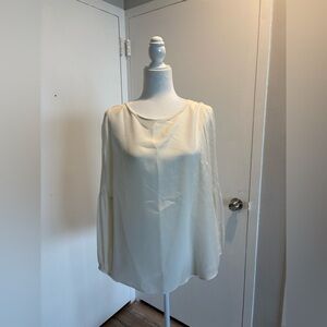 Club Monaco Elegant Ivory Blouse & Garment Bag